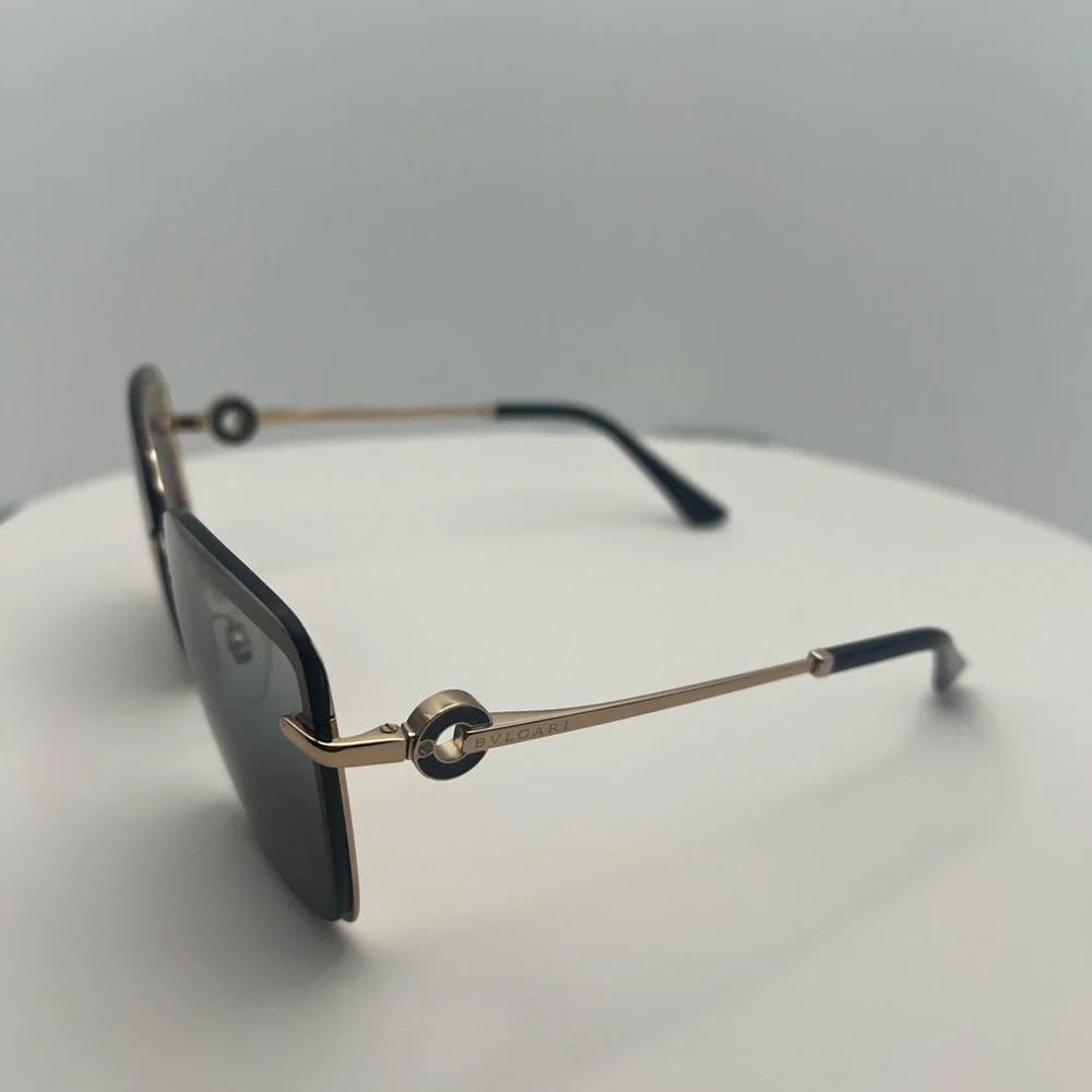 Bulgari Women's Sunglasses in Black and Gold - Picture 2 of 6